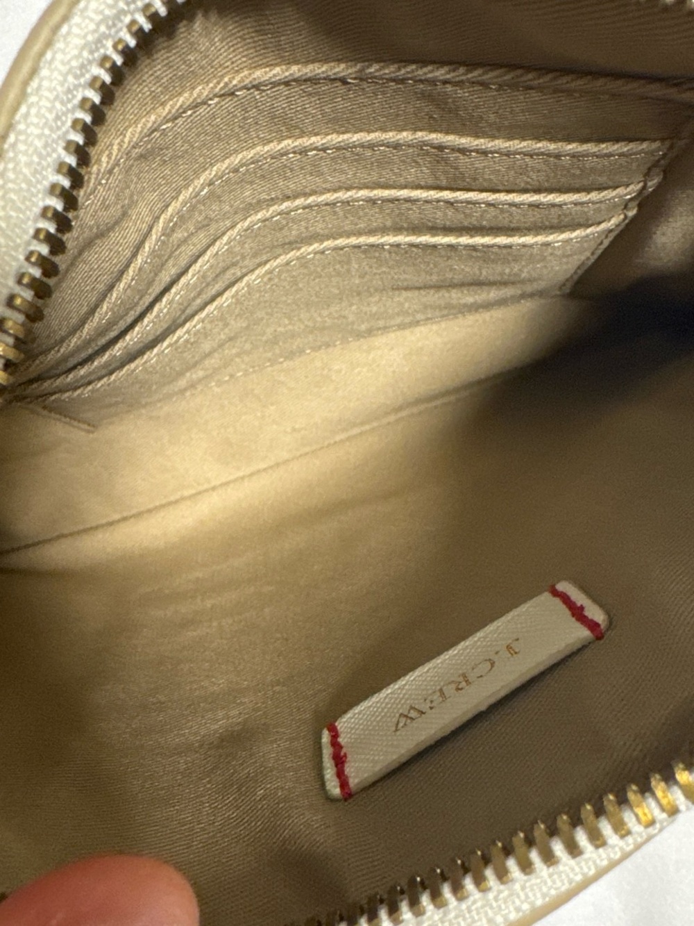 J. Crew Cream Wristlet with Pink Strawberry Motif - Picture 3 of 3